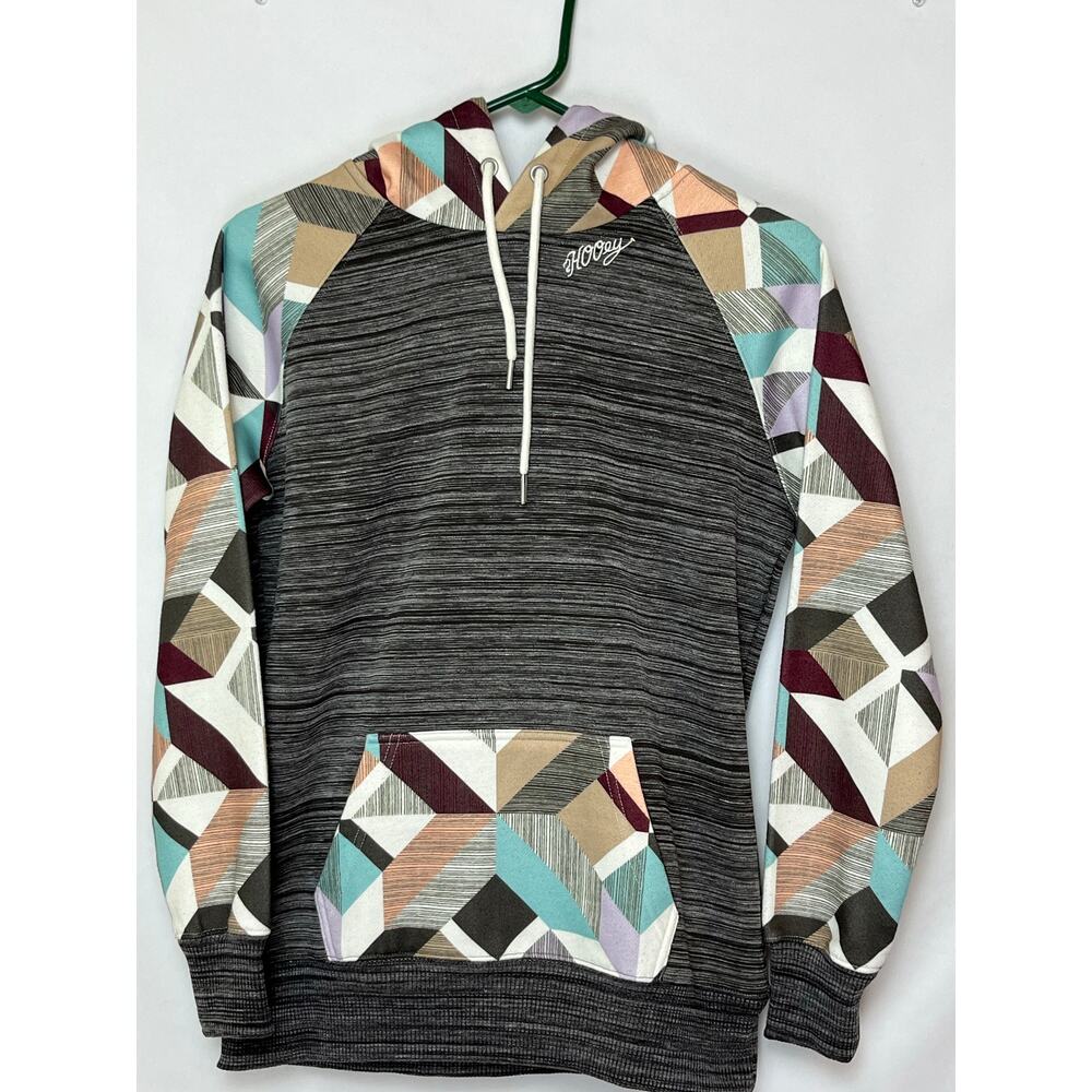 Hooey Ladies Summit S Tan Blue Southwest Western Hoodie Sweatshirt Windbreaker